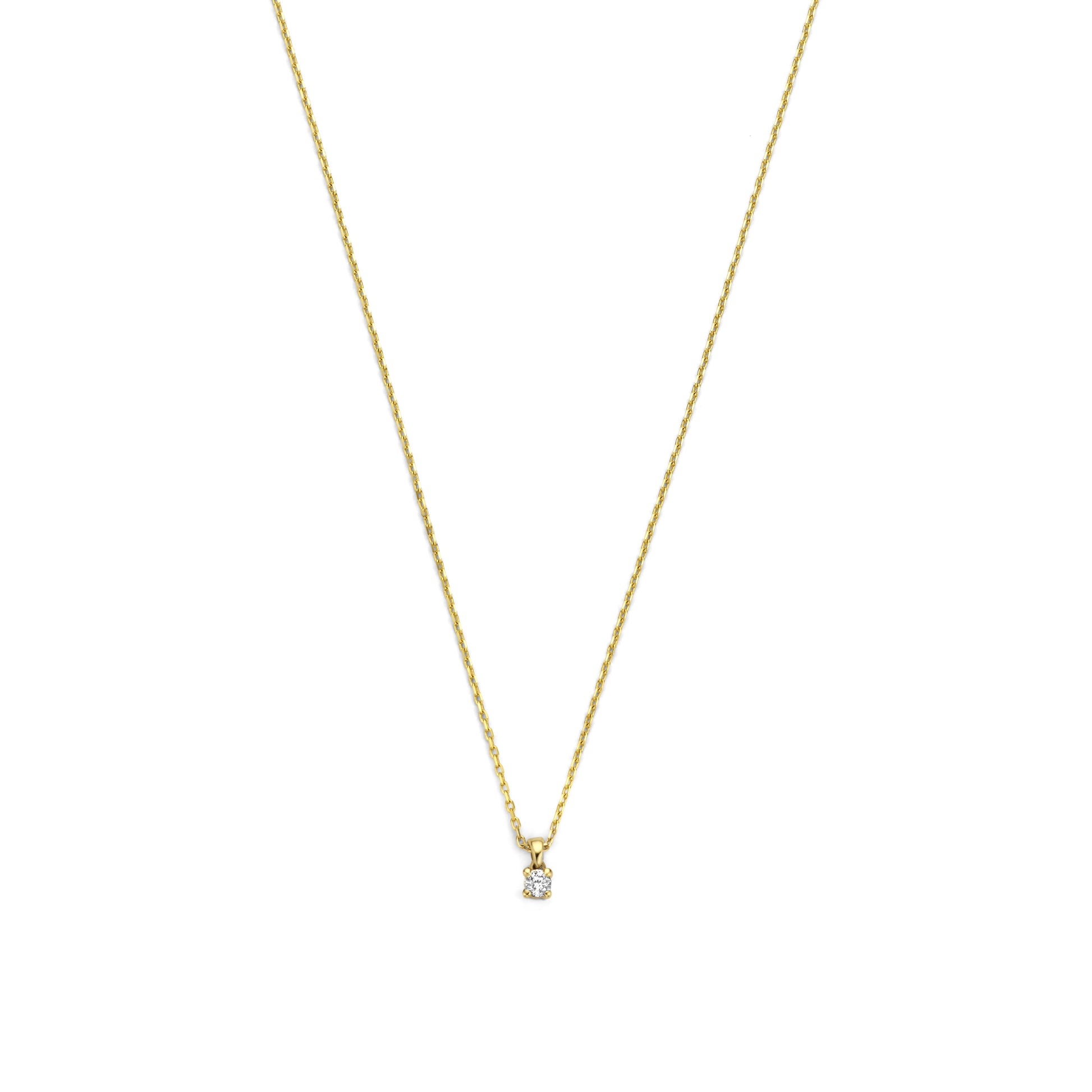 Isabel Bernard De la Paix Céline 14 Carat Golden Necklace | diamond 0.05 ct | IBD350001