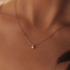 Isabel Bernard De la Paix Celesse 14 Carat Whitegold Necklace | diamond 0.07 ct | IBD350005