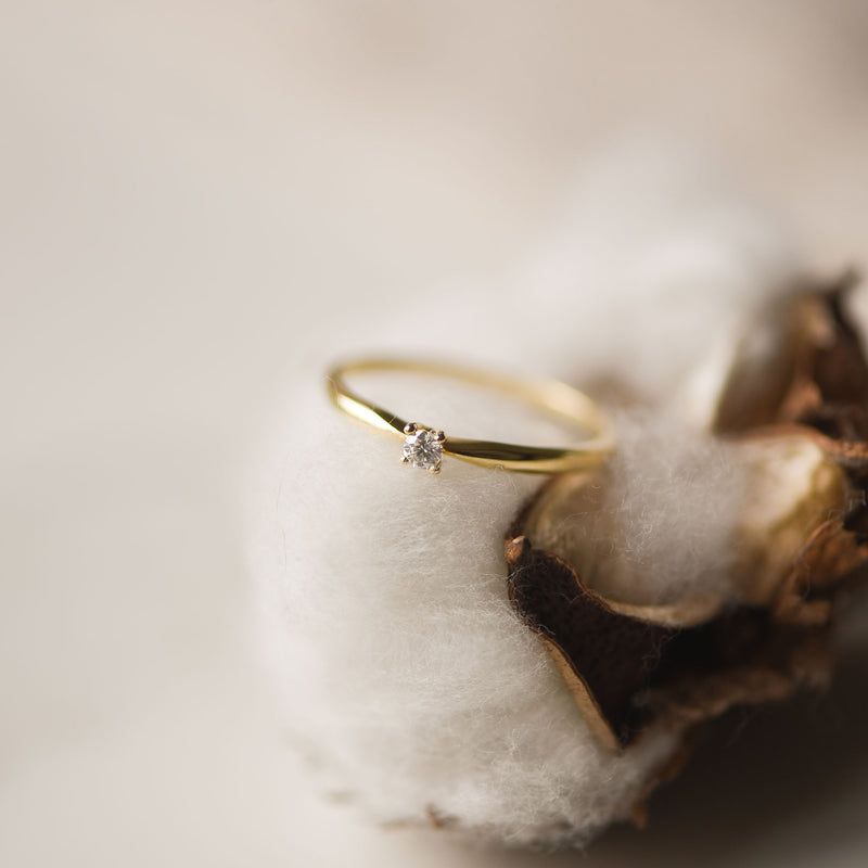 Isabel Bernard De la Paix Céline 14 karaat gouden ring | diamant 0.05 ct | IBD330001-48-zoom-