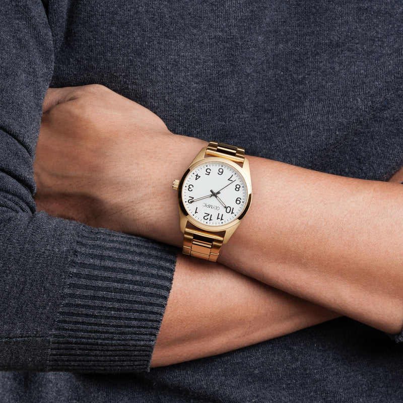 Olympic Marcel Goudkleurig Herenhorloge OL89HDD002-zoom-