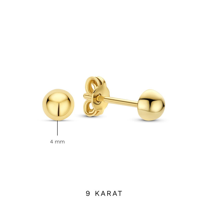 Beloro Jewels Regalo d'Amore 9 karaat gouden hart oorbellen set BO90053-zoom-