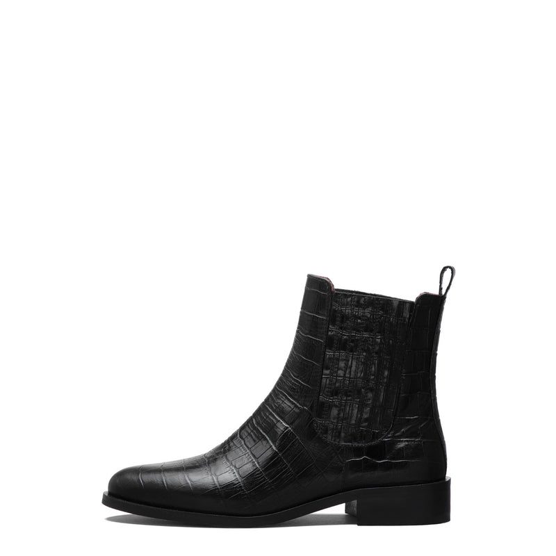 Isabel Bernard Vendôme Chey Croco Zwarte Leren Chelsea Boots Van Kalfsleer IB53012-201-40-zoom-