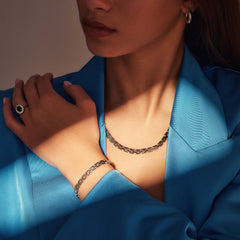 Parte Di Me Bibbiena Poppi Dante 925 Sterling Silver Link Necklace PDM34089