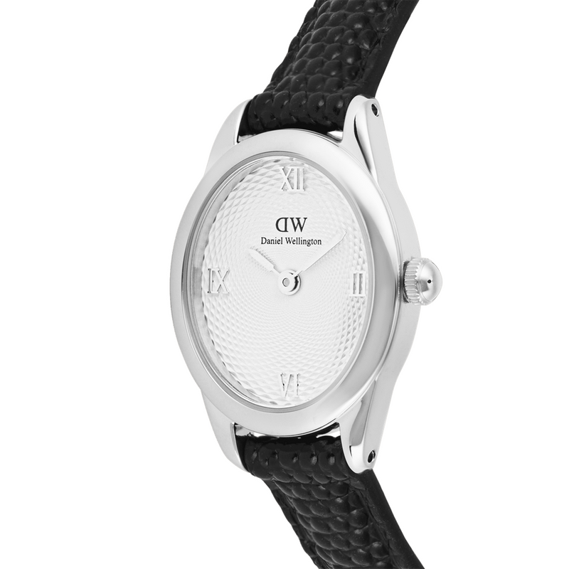 Daniel Wellington Ophelia Mini Black Lizard Zilverkleurig Dameshorloge DW00100887-zoom-