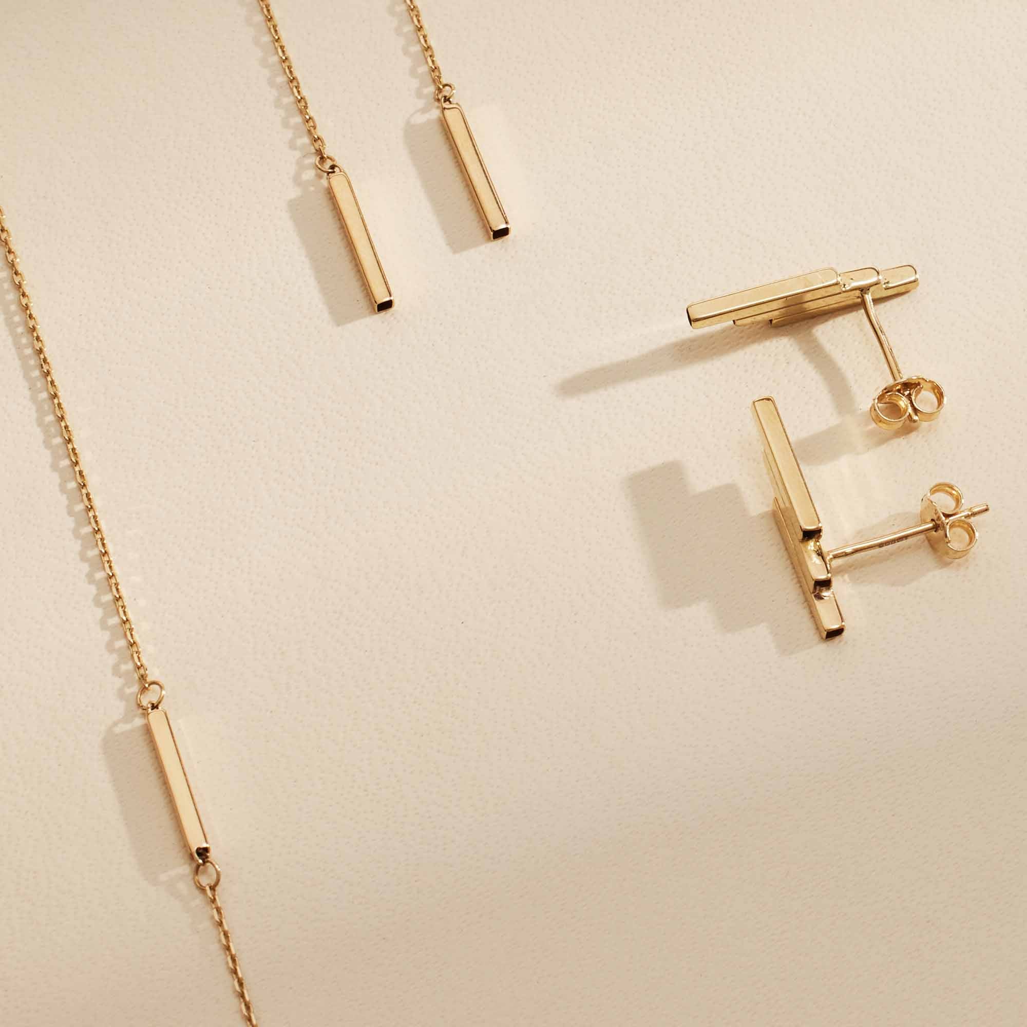 Isabel Bernard Le Marais Rosalie 14 Carat Golden Drop earrings IB360214