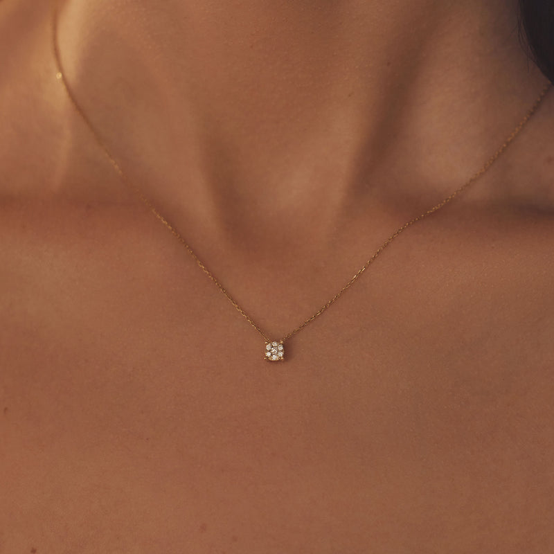 Isabel Bernard De la Paix Hanaé 14 karaat gouden collier | diamant 0.08 ct | IBD350007-zoom-