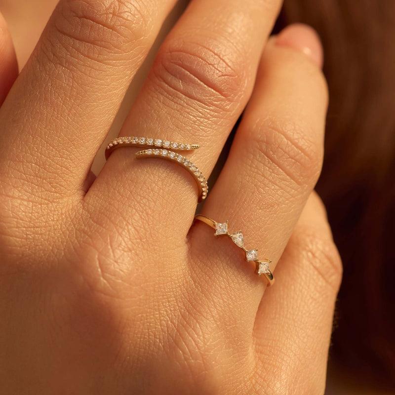 Beloro Jewels Monte Napoleone Stella 9 karat gold ring with zirconia BO330031-50-zoom-