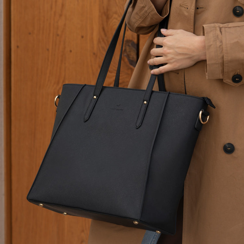 Violet Hamden Essential Bag Zwarte Shopper met 13 inch Laptopvak VH25035-801-zoom-