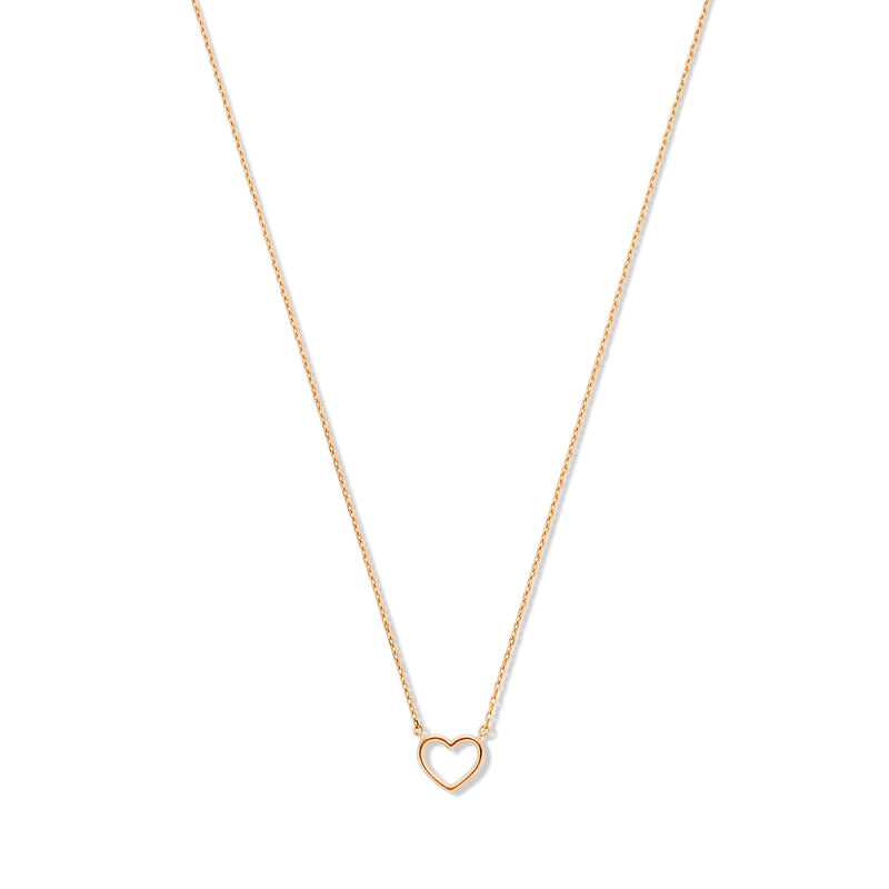 Isabel Bernard La Concorde Amore 14 Karaat Rosé Gouden Collier Met Hartje IB340063-zoom-