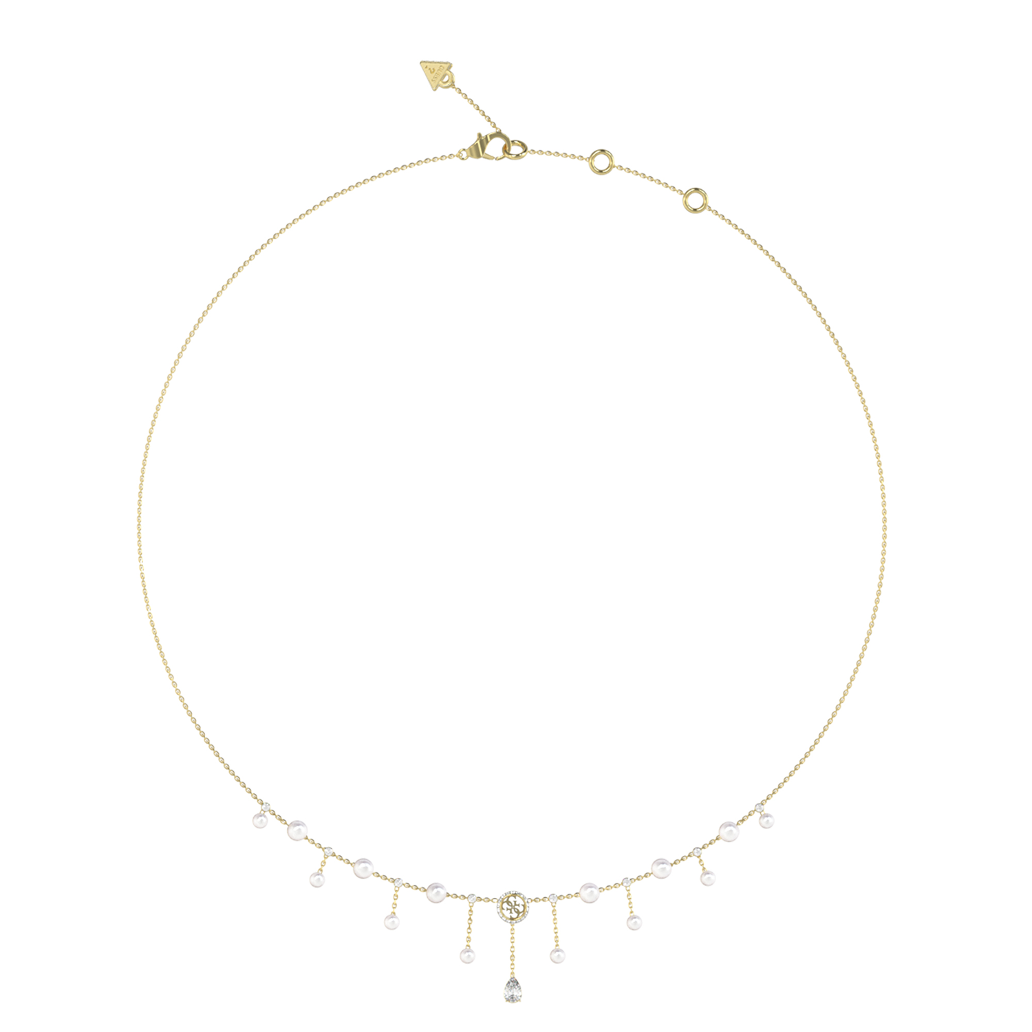 Guess Tiny Pearly Gold Necklace JUBN05580JWYGT-U