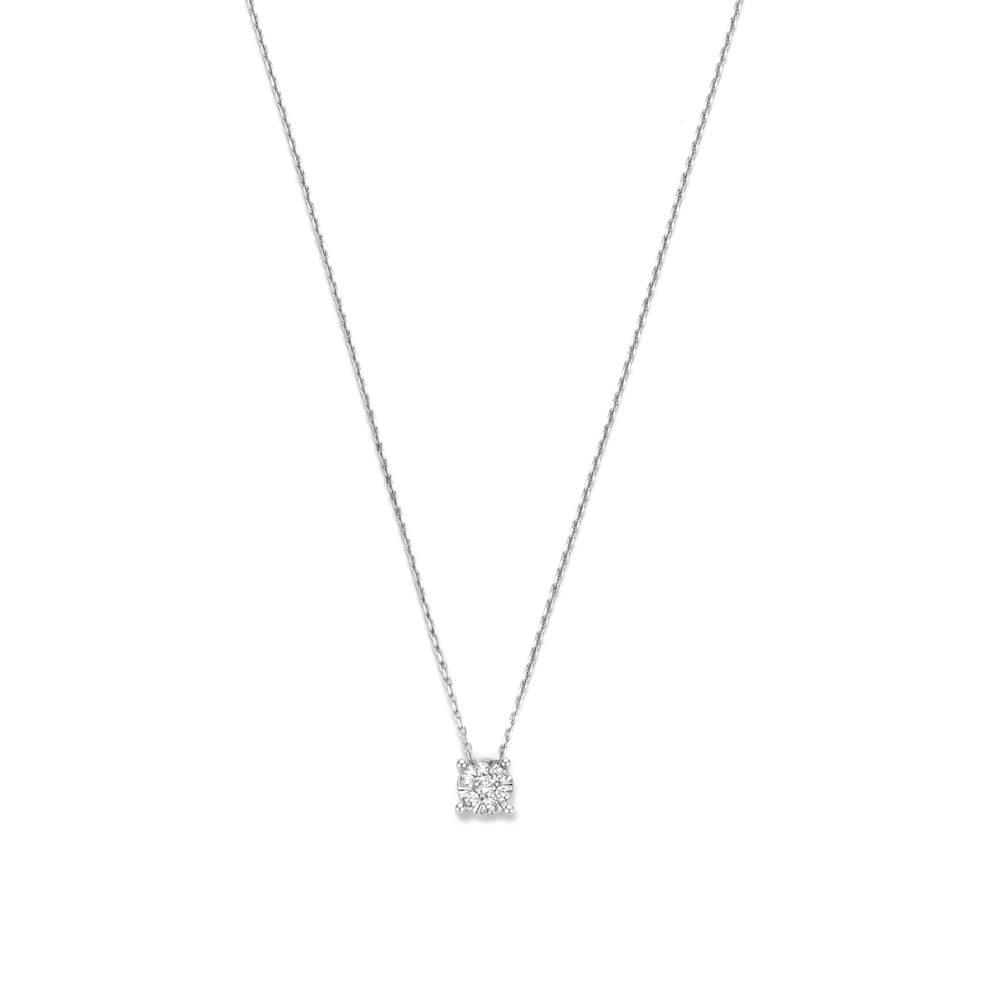 Isabel Bernard De la Paix Hanaé 14 Carat Whitegold Necklace | diamond 0.14 ct | IBD350010
