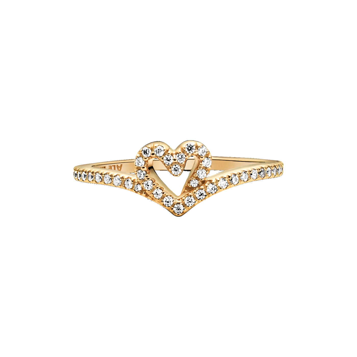 Pandora Timeless Gold-coloured Wishbone Heart 169302C01-54
