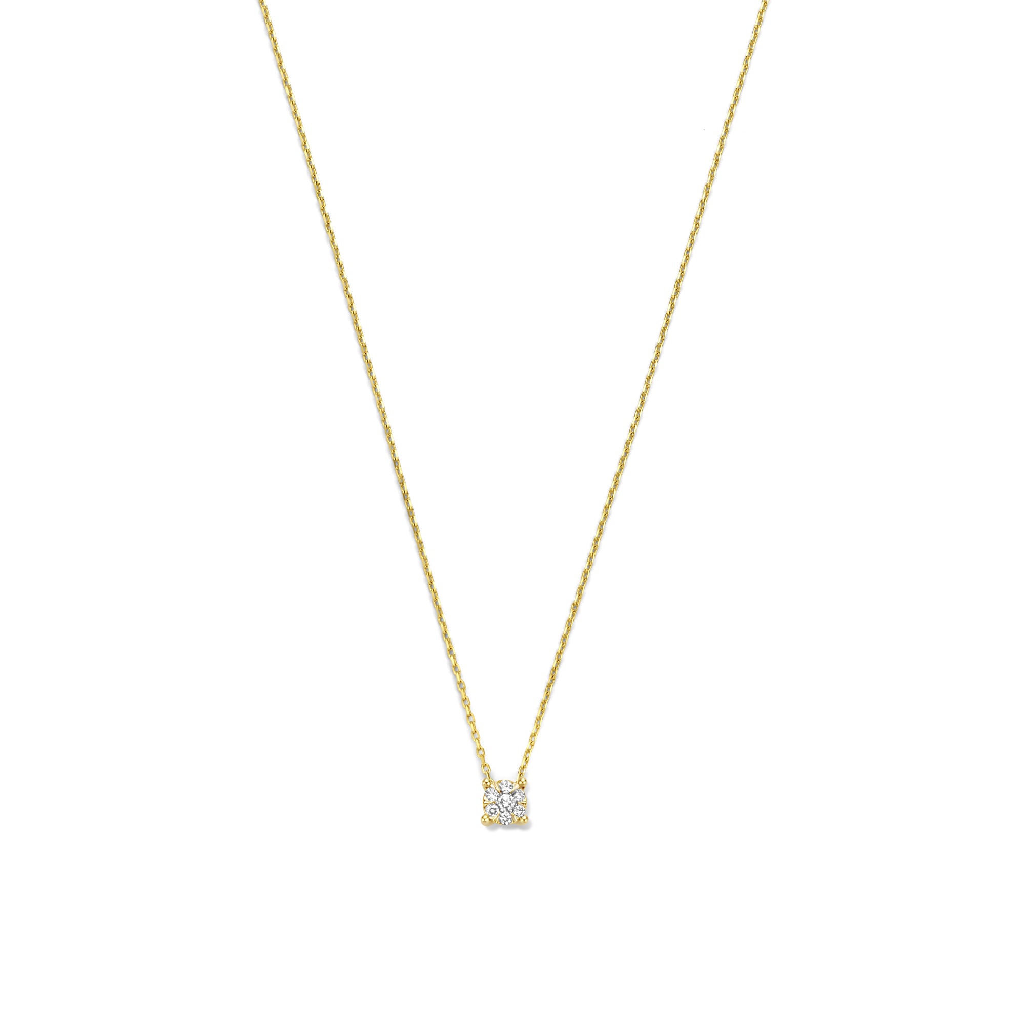 Isabel Bernard De la Paix Hanaé 14 Carat Golden Necklace | diamond 0.08 ct | IBD350007