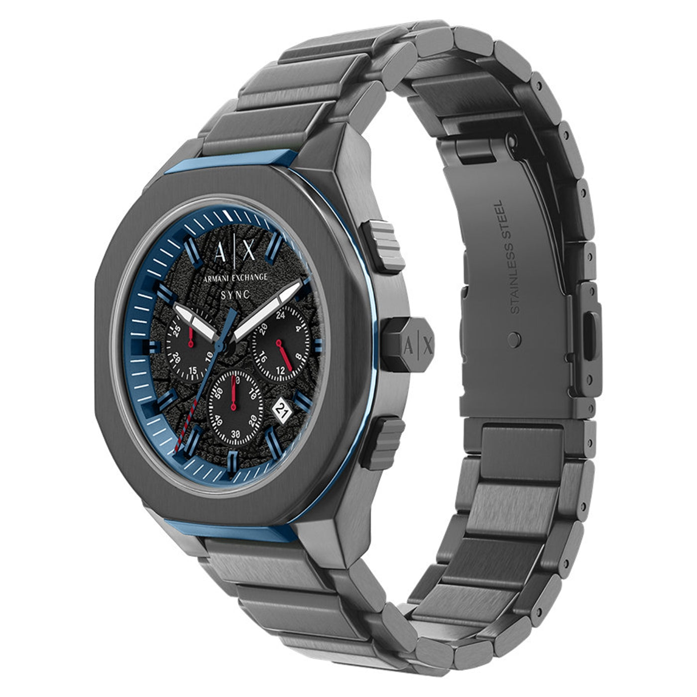 Armani Exchange Sync Round Black Dial Watch AX4295