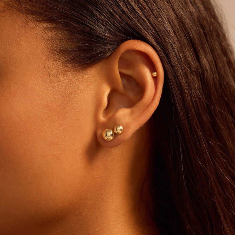 Beloro Jewels La Rinascente Maura 9 Karaat Gouden Oorknoppen BO360078-zoom-