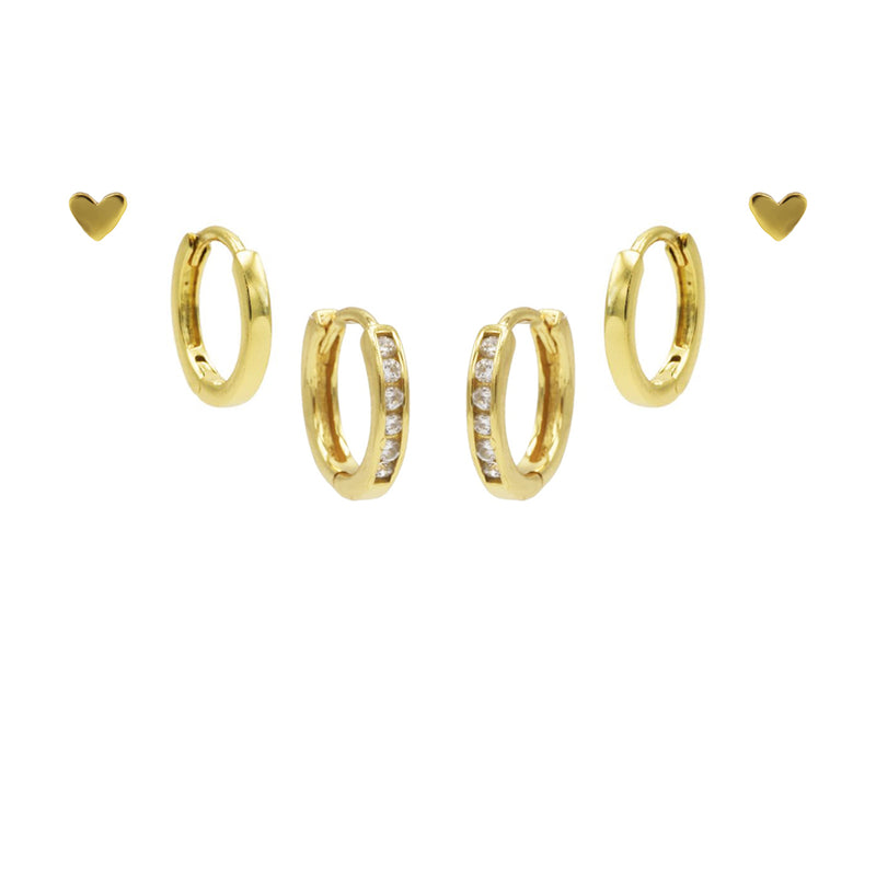 Karma 925 Sterling Silver Gold-coloured You Rock Earparty EPV01GP-zoom-