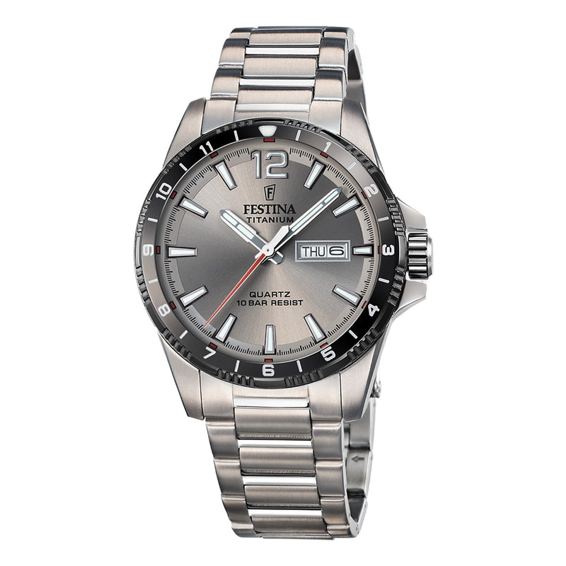Festina Grijze Herenhorloge F20698/1-zoom-