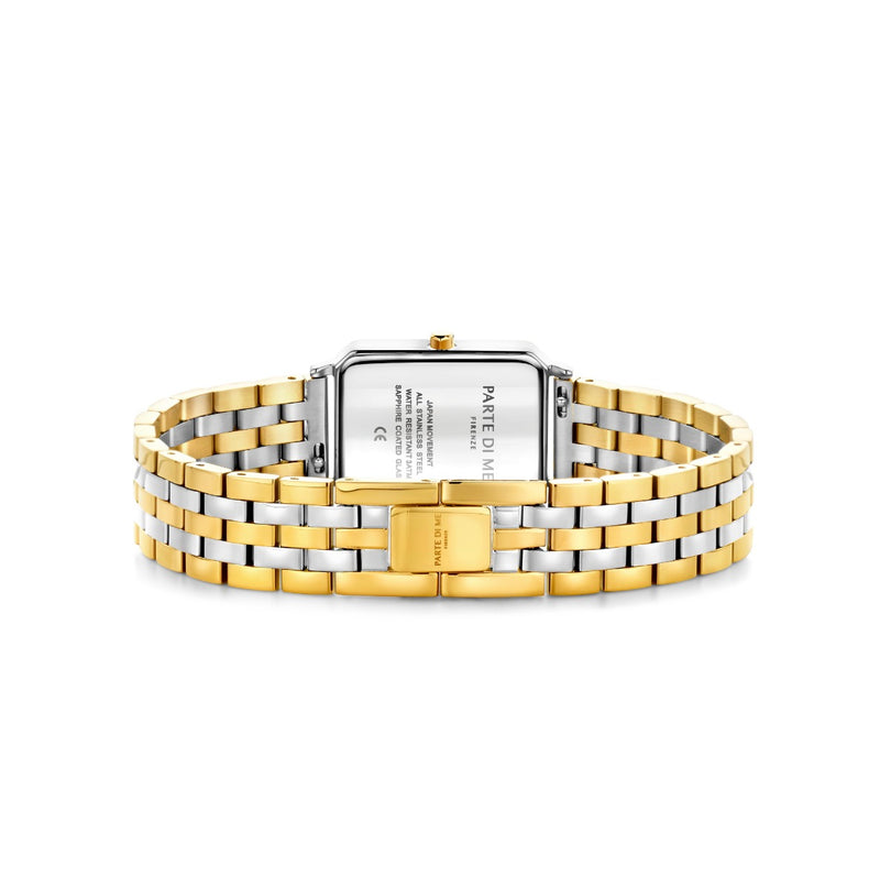 Parte di Me Orologio rechthoekig dameshorloge goud- en zilverkleurig PDM09022-zoom-