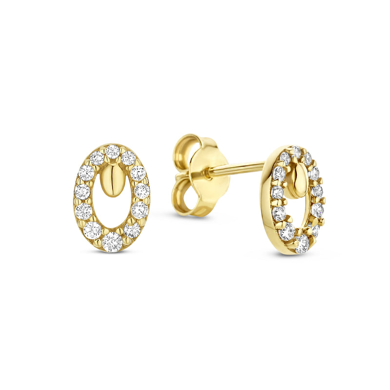 Beloro Jewels Monte Napoleone Leontina 9 karaat oorknoppen BO360020-zoom-