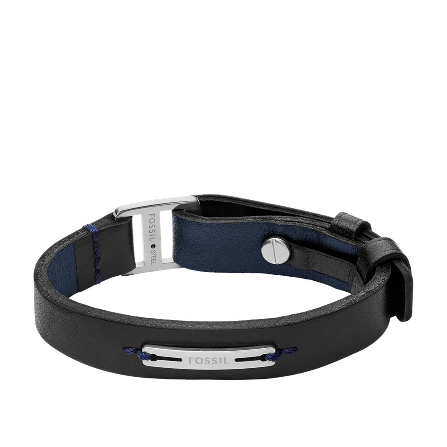 Fossil Machine Leather Men's Bracelet JF04964040