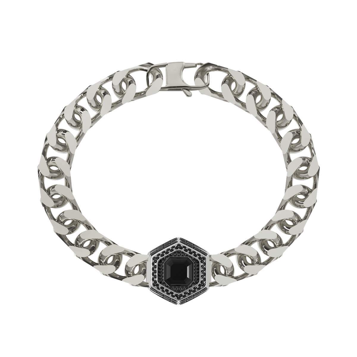 Guess Lion King Silver Bracelet With Crystal JUMB06007JWSTS