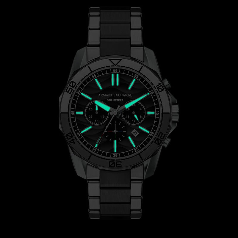 Armani Exchange Round Black Dial Watch AX1973-zoom-