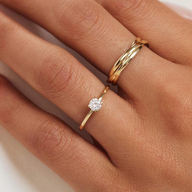 Isabel Bernard Rivoli Méline 14 Karaat Gouden Trinity Ring IB330078-60-zoom-