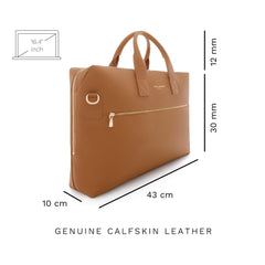 Isabel Bernard Honoré Anique Camel Calfskin Handbag IB25062