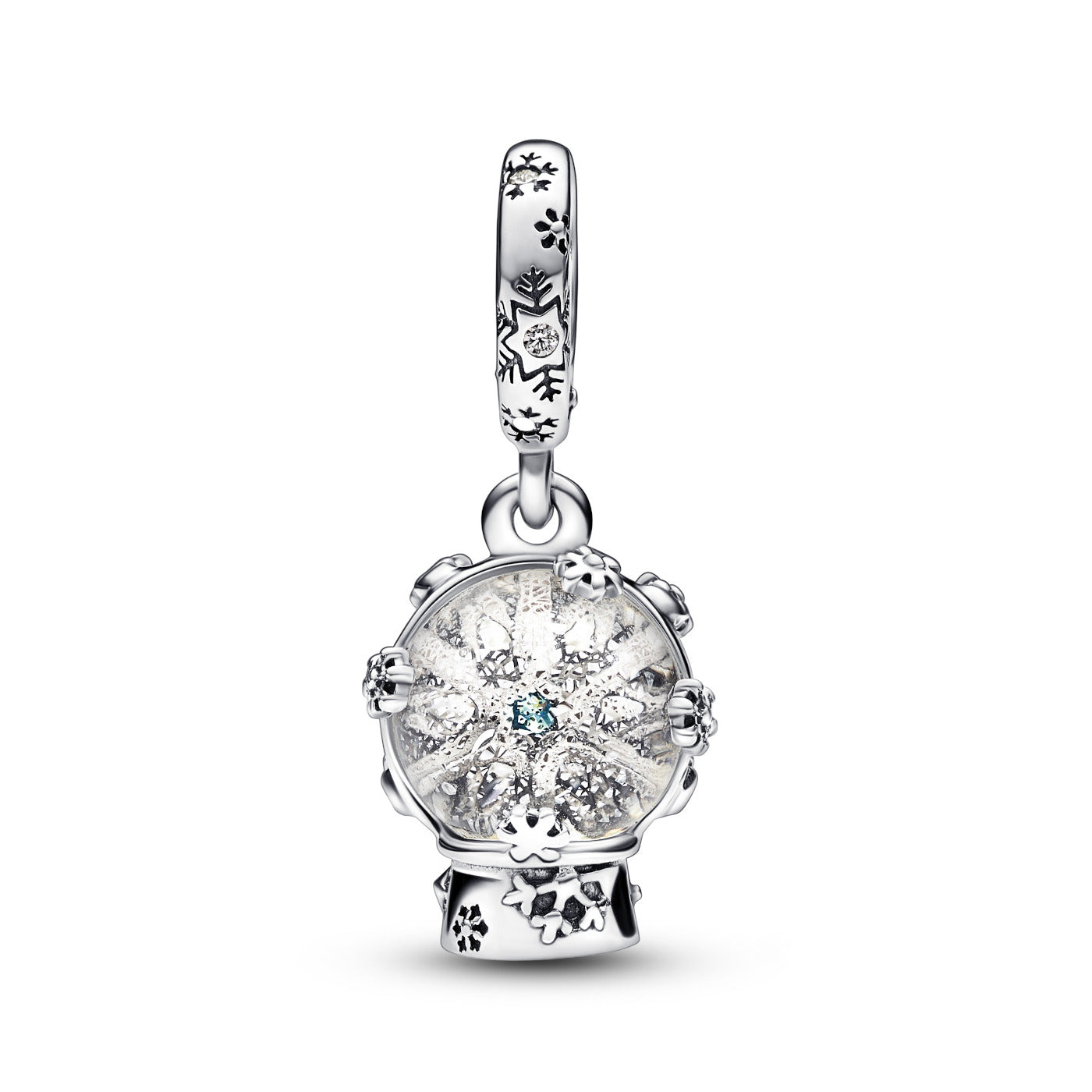 Pandora Moments 925 Sterling Silver Snowflake Snowglobe Charm 792369C01