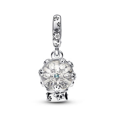 Pandora Moments 925 Sterling Silver Snowflake Snowglobe Charm 792369C01