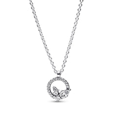 Pandora Timeless 925 Sterling Silver Sparkling Herbarium Circle & Cluster Necklace 392620C01-45