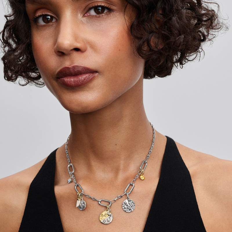 Pandora ME Gold Plated Sun and Moon Charm 763977C01-zoom-