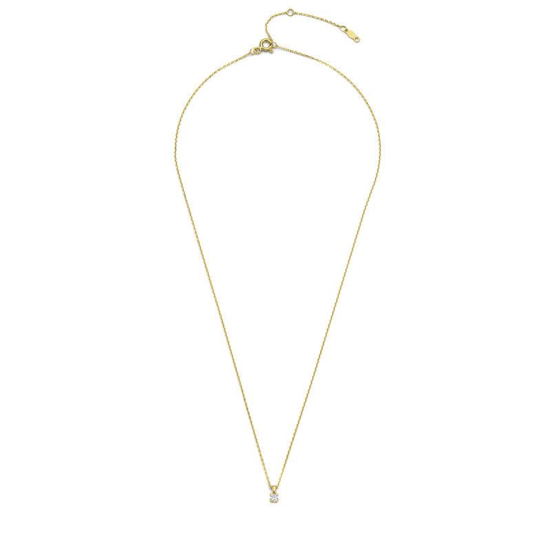 Isabel Bernard De la Paix Christine 14 karaat gouden collier | diamant 0.10 ct | IBD350003-zoom-