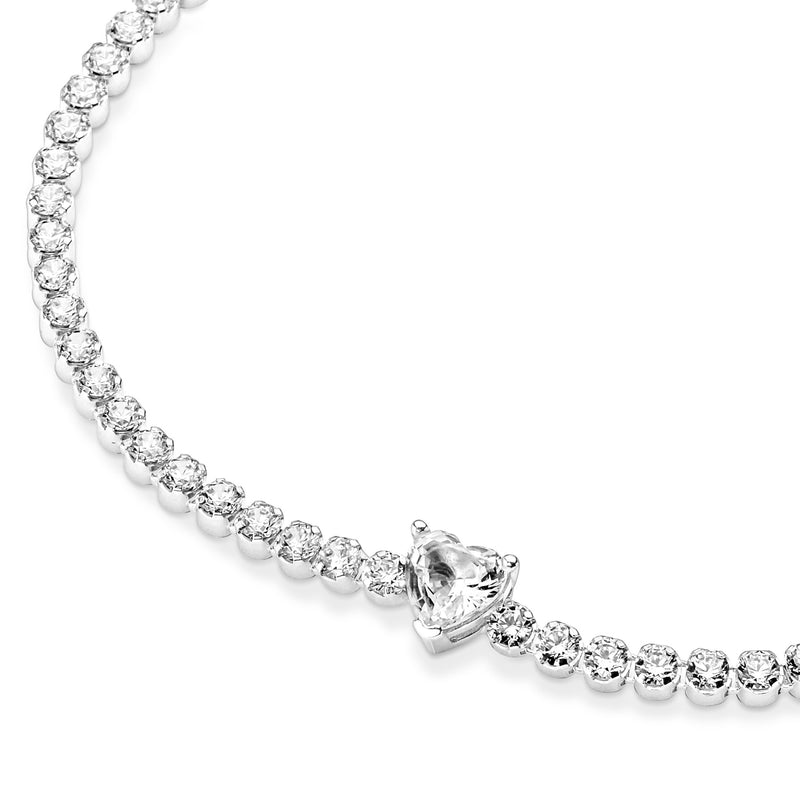 Pandora Timeless Sparkling Heart Tennis Bracelet 590041C01-20-zoom-