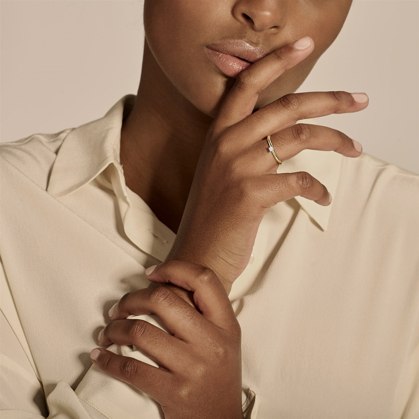 Blush Diamonds 14k Gold Ring with Diamond 1602BDI/50