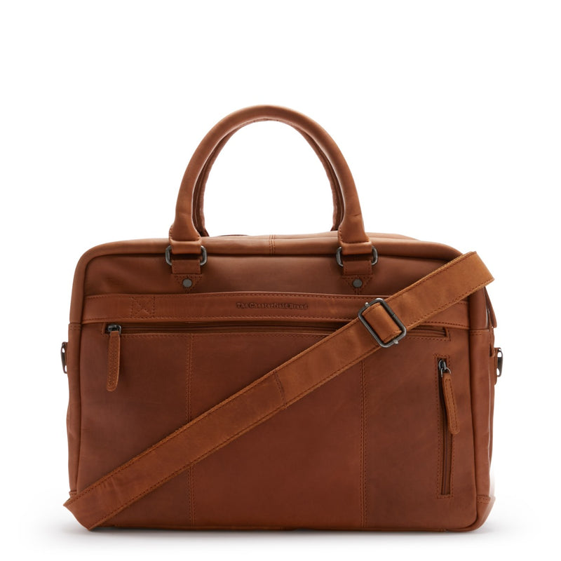 The Chesterfield Brand Boston Cognac Leather Laptop bag C40.108631-zoom-