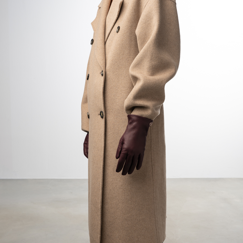 Isabel Bernard Isabel Bernard Honoré Eleanor bordeaux leren handschoenen van geitenleer IB67000-352-7.5-zoom-