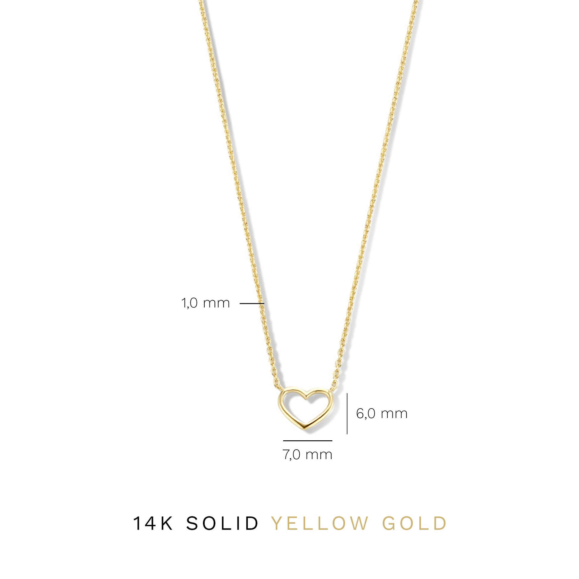 Isabel Bernard Belleville Amore 14 Carat Golden Necklace IB340138 (Length: 40.00-44.00 cm)
