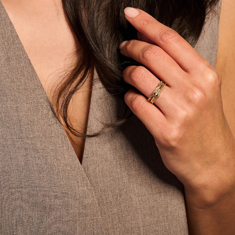 Blush 14 Karaat Gouden Ring 1196YGO/46 (Maat: 46)-zoom-