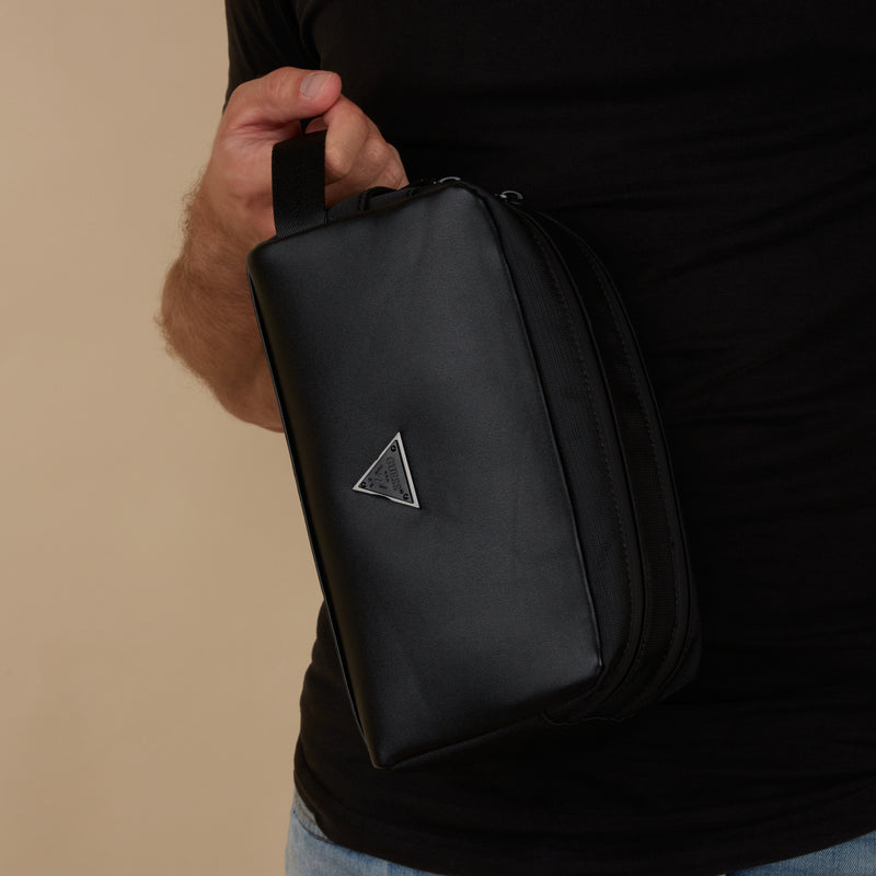 GUESS Certosa Black Toiletry Bag PMCETE-P3343-BLA-zoom-