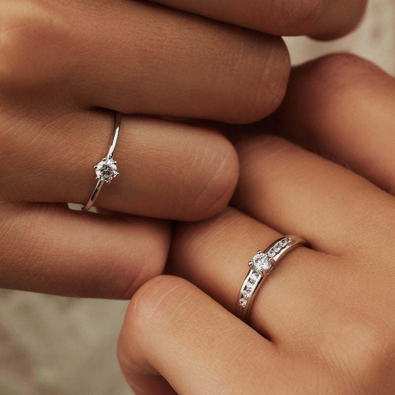 Isabel Bernard Saint Germain Estee 14 Karaat Witgouden Ring IB330073-50 (Maat: 50)-zoom-