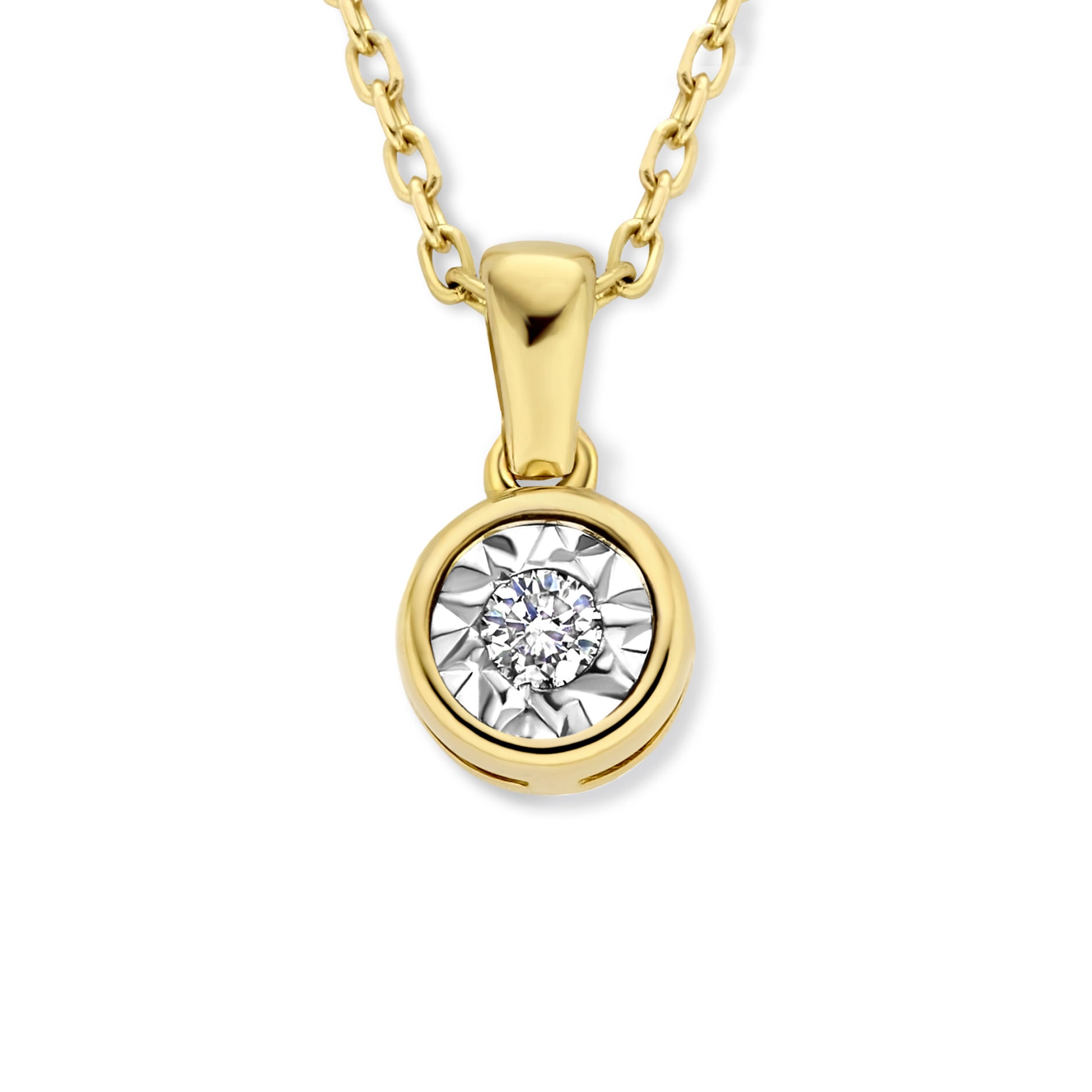 Isabel Bernard De La Paix Inaya 14 Carat Golden Necklace | diamond 0.03 ct | IBD350019