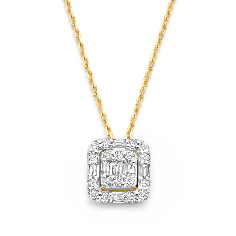Isabel Bernard De la Paix Elena 14 karaat gouden ketting met diamant 0.18 ct IBD350030-zoom-