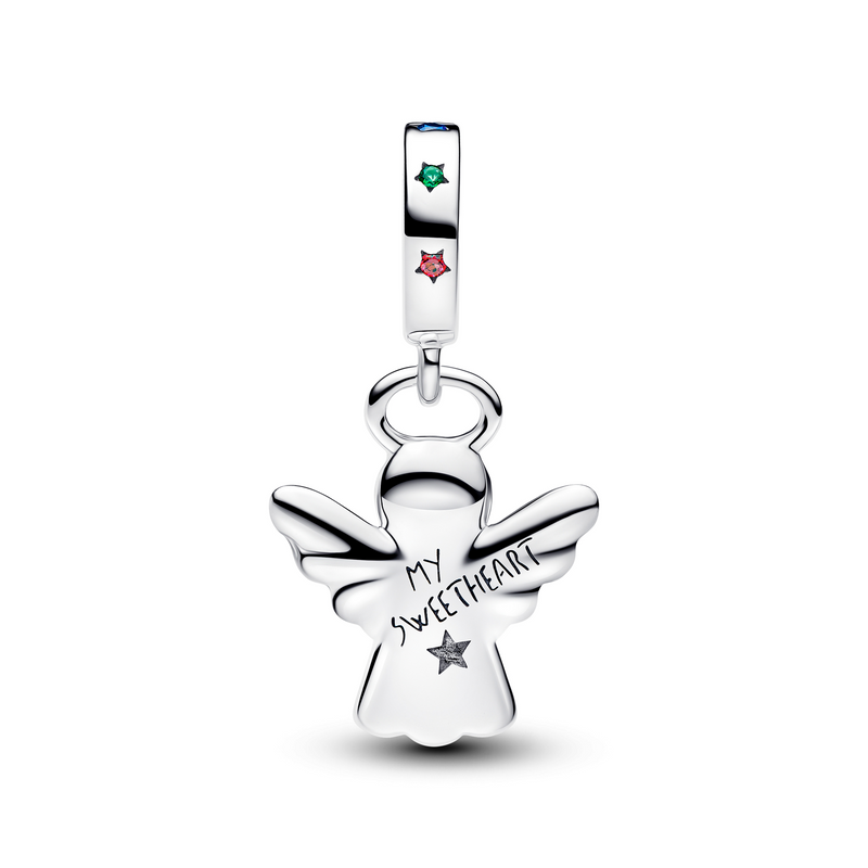 Pandora Moments 925 Sterling Silver Gingerbread Angel Dangle Charm 794247C01-zoom-