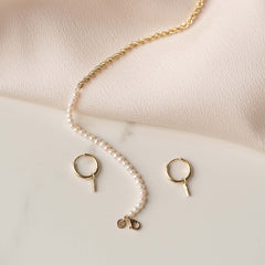 Isabel Bernard Rivoli Laura 14 Carat Golden Hoop Earrings IB360150