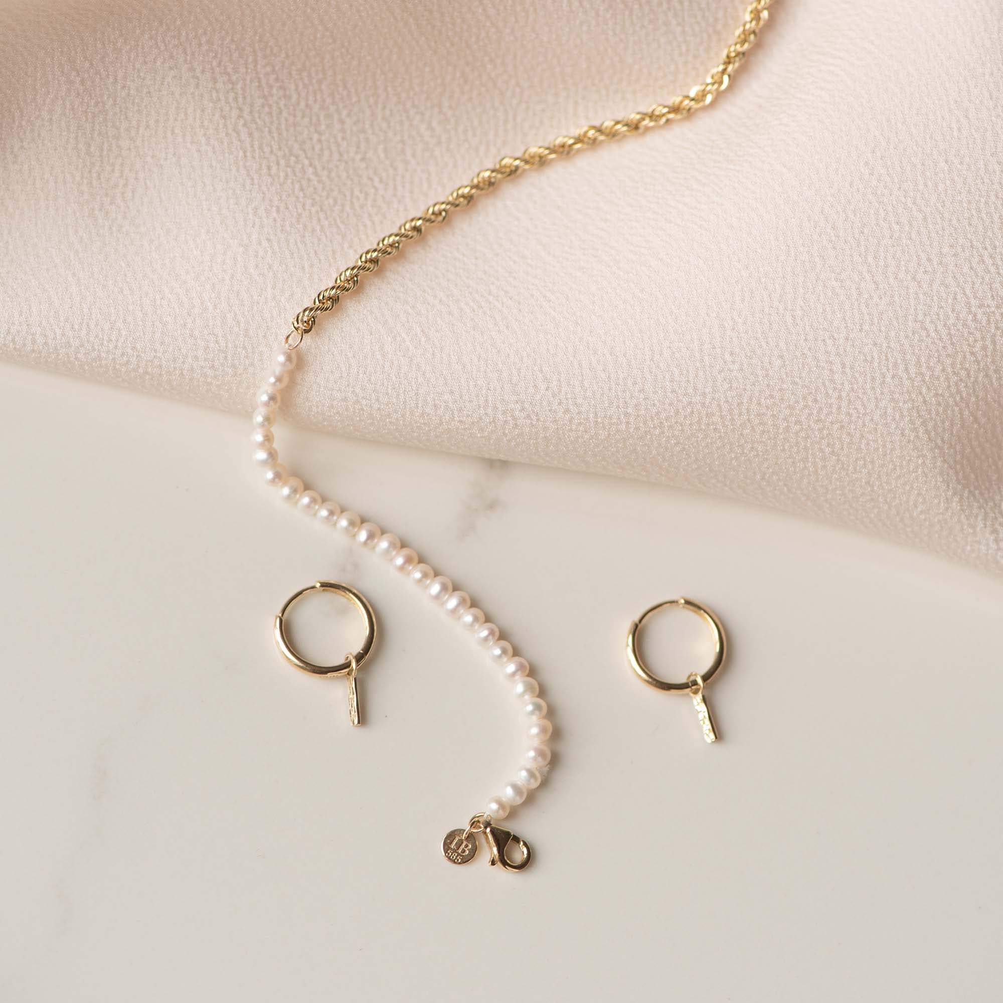 Isabel Bernard Rivoli Laura 14 Carat Golden Hoop Earrings IB360150