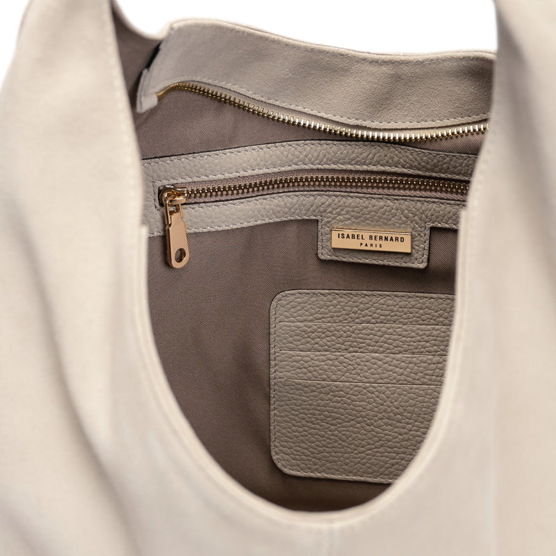 Isabel Bernard Honoré Grace crème suède schoudertas IB25093-170-zoom-