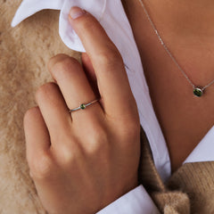 Violet Hamden Venus Zilveren Ring Met Geboortesteen VH330007AUG-60