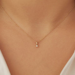 Isabel Bernard De La Paix Inaya 14 Carat Golden Necklace | diamond 0.01 ct | IBD350021