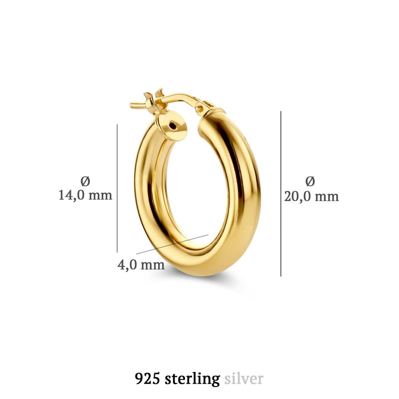 Parte di Me Bibbiena Poppi Casentino 925 sterling zilver gold plated oorringen PDM36056-zoom-